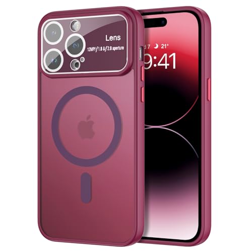 GaoBao Hülle für iPhone 14 Pro Max, Handyhülle [Kompatibel mit MagSafe] Kameraschutz Eingebaut Stoßfest Kratzfeste Schutzhülle Weiche TPU Case für iPhone 14 Pro Max 6,7 Zoll, Rosa von GaoBao