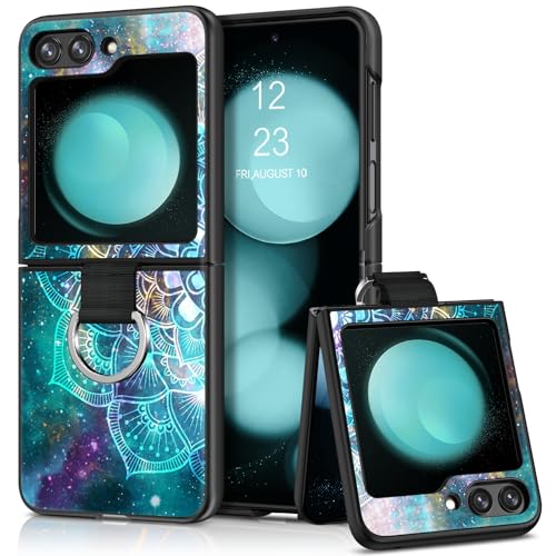 GaoBao Samsung Galaxy Z Flip 5 Hülle, Handyhülle Z Flip 5 Hülle mit Ring Mandala Muster Leuchtet im Dunkeln, PC Rückseite Weiche TPU-Stoßstange Schützende rutschfeste Hülle für Samsung Z Flip5 GaoBao Samsung Galaxy Z Flip 5 Hülle, Handyhülle Z Flip 5 Hülle mit Ring Mandala Muster Leuchtet im Dunkeln, PC Rückseite Weiche TPU-Stoßstange Schützende rutschfeste Hülle für Samsung Z Flip5 von GaoBao