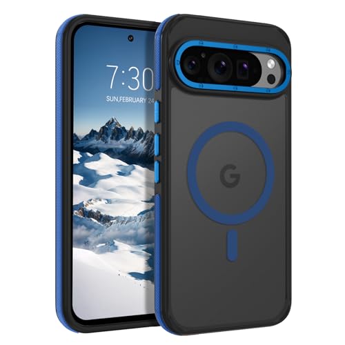 GaoBao Schutzhülle für Google Pixel 9/9 Pro, kompatibel mit MagSafe, durchscheinende, matte Rückseite, stoßfest, militärischer Schutz, TPU-Stoßdämpfer, für Damen und Herren, schlank, magnetische GaoBao Schutzhülle für Google Pixel 9/9 Pro, kompatibel mit MagSafe, durchscheinende, matte Rückseite, stoßfest, militärischer Schutz, TPU-Stoßdämpfer, für Damen und Herren, schlank, magnetische von GaoBao