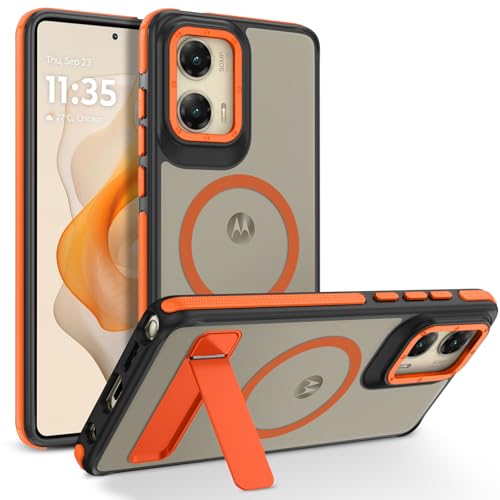 GaoBao Schutzhülle für Moto G Stylus 5G (2024) mit Ständer, kompatibel mit MagSafe, sturzsichere Schutzhülle in Militärqualität, durchscheinend, matt, schlanke, rutschfeste 6,7 Zoll Handyhülle von GaoBao