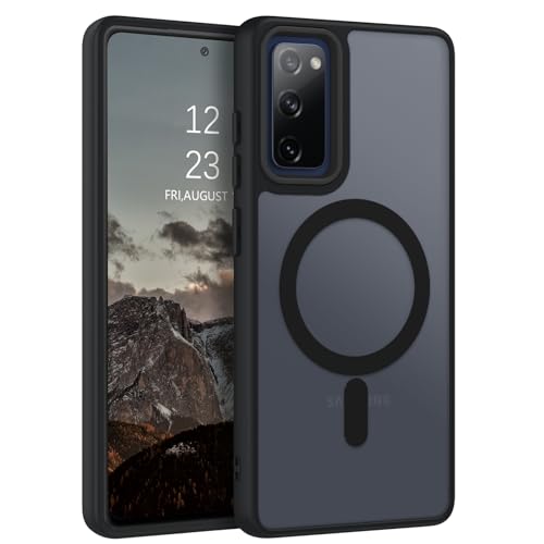 GaoBao Schutzhülle für Samsung S20 FE 4G/5G, kompatibel mit MagSafe, Galvanotechnik, Hybrid-Kamera, magnetisch, transparent, matt, Rückseitenschutz, dünn, stoßfest, kratzfest, Schwarz GaoBao Schutzhülle für Samsung S20 FE 4G/5G, kompatibel mit MagSafe, Galvanotechnik, Hybrid-Kamera, magnetisch, transparent, matt, Rückseitenschutz, dünn, stoßfest, kratzfest, Schwarz von GaoBao