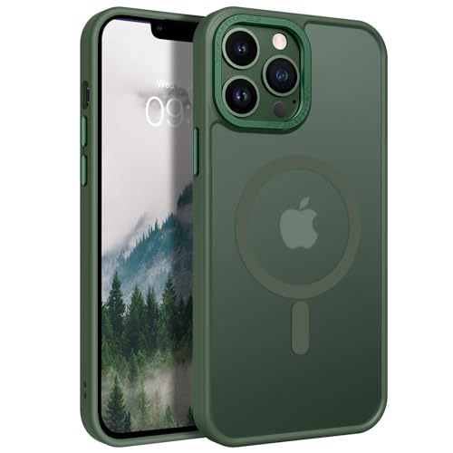 GaoBao Schutzhülle für iPhone 13 Pro, kompatibel mit MagSafe, Hybrid, magnetisch, transparent, matt, Rückseitenschutz, dünn, stoßfest, kratzfest, für iPhone 13 Pro 6,1 Zoll, Grün GaoBao Schutzhülle für iPhone 13 Pro, kompatibel mit MagSafe, Hybrid, magnetisch, transparent, matt, Rückseitenschutz, dünn, stoßfest, kratzfest, für iPhone 13 Pro 6,1 Zoll, Grün von GaoBao