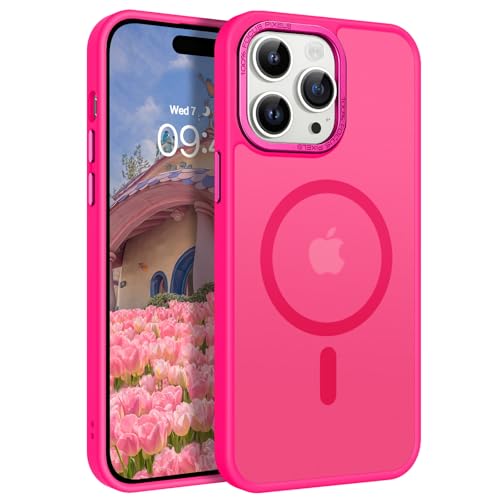 GaoBao Schutzhülle für iPhone 14 Pro 6,1 Zoll, kompatibel mit MagSafe, Hybrid, magnetisch, transparent, matt, Rückseitenschutz, dünn, stoßfest, kratzfest, für iPhone 14 Pro, Rosarot GaoBao Schutzhülle für iPhone 14 Pro 6,1 Zoll, kompatibel mit MagSafe, Hybrid, magnetisch, transparent, matt, Rückseitenschutz, dünn, stoßfest, kratzfest, für iPhone 14 Pro, Rosarot von GaoBao