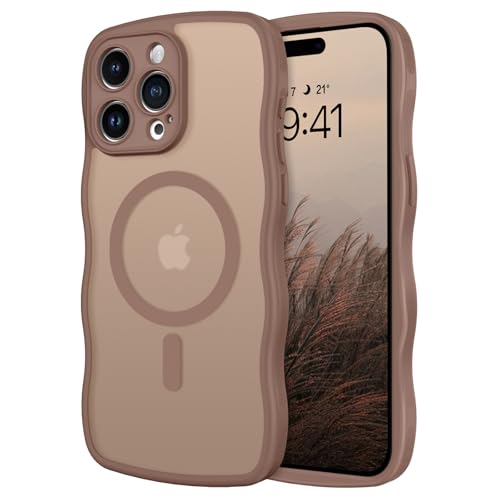 GaoBao Schutzhülle für iPhone 15 Pro Max, kompatibel mit MagSafe, Rahmenform, gewellt, magnetisch, transparent, matt, Rückseitenschutz, dünn, stoßfest, kratzfest, Titan, Sand GaoBao Schutzhülle für iPhone 15 Pro Max, kompatibel mit MagSafe, Rahmenform, gewellt, magnetisch, transparent, matt, Rückseitenschutz, dünn, stoßfest, kratzfest, Titan, Sand von GaoBao