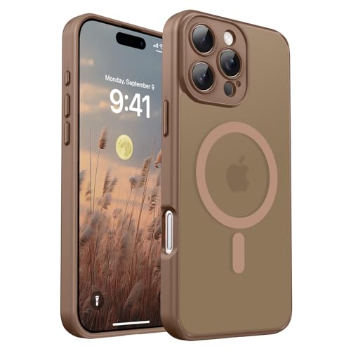 GaoBao Schutzhülle für iPhone 16 Pro, kompatibel mit MagSafe, Hybrid, magnetisch, transparent, matt, Rückseitenschutz, dünn, stoßfest, kratzfest, für iPhone 16 Pro 6,3 Zoll, Braun GaoBao Schutzhülle für iPhone 16 Pro, kompatibel mit MagSafe, Hybrid, magnetisch, transparent, matt, Rückseitenschutz, dünn, stoßfest, kratzfest, für iPhone 16 Pro 6,3 Zoll, Braun von GaoBao