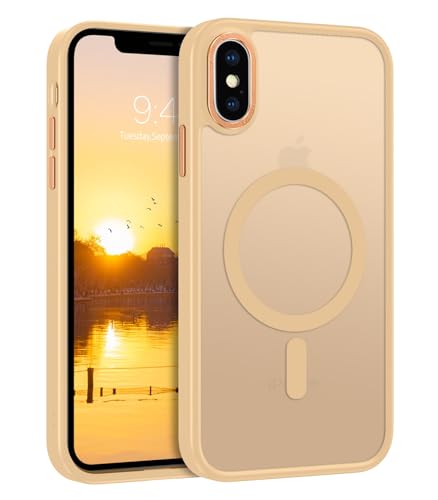 GaoBao Schutzhülle für iPhone X/XS, kompatibel mit AVCE Mag-Safe, Hybrid, magnetisch, transparent, matt, Rückseitenschutz, dünn, stoßfest, kratzfest, Khaki GaoBao Schutzhülle für iPhone X/XS, kompatibel mit AVCE Mag-Safe, Hybrid, magnetisch, transparent, matt, Rückseitenschutz, dünn, stoßfest, kratzfest, Khaki von GaoBao
