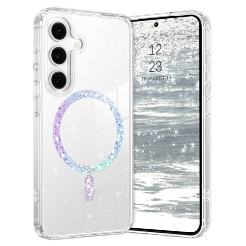 GaoBao für Samsung Galaxy S25 Plus Hülle, S25 Plus Hülle, Klar Glitzer Kompatibel mit MagSafe Stoßfeste Schutzhülle Soft TPU Gel Magnetische Hülle für Samsung Galaxy S25 Plus 6,7" Case, Transparent GaoBao für Samsung Galaxy S25 Plus Hülle, S25 Plus Hülle, Klar Glitzer Kompatibel mit MagSafe Stoßfeste Schutzhülle Soft TPU Gel Magnetische Hülle für Samsung Galaxy S25 Plus 6,7" Case, Transparent von GaoBao