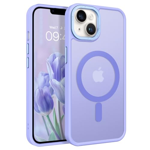 GaoBao für iPhone 13 Hülle, Handyhülle iPhone 13 [Kompatibel mit MagSafe] Durchscheinende Matte Magnetische Stoßfeste Anti-Fingerabdruck Schutzhülle, Handyhülle für iPhone 13 6.1" Case, Lavendel von GaoBao