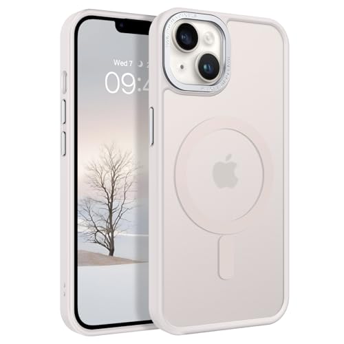 GaoBao für iPhone 13 Hülle, Handyhülle iPhone 13 [Kompatibel mit MagSafe] Durchscheinende Matte Magnetische Stoßfeste Anti-Fingerabdruck Schutzhülle, Handyhülle für iPhone 13 6.1" Case, Hellgrau von GaoBao