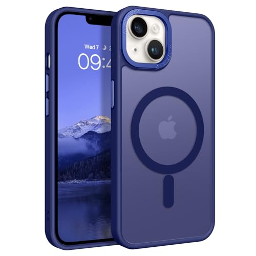 GaoBao für iPhone 13 Hülle, Handyhülle iPhone 13 [Kompatibel mit MagSafe] Durchscheinende Matte Magnetische Stoßfeste Anti-Fingerabdruck Schutzhülle, Handyhülle für iPhone 13 6.1" Case, Klein Blau von GaoBao