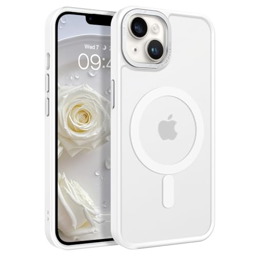 GaoBao für iPhone 13 Hülle, Handyhülle iPhone 13 [Kompatibel mit MagSafe] Durchscheinende Matte Magnetische Stoßfeste Anti-Fingerabdruck Schutzhülle, Handyhülle für iPhone 13 6.1" Case, Weiß von GaoBao