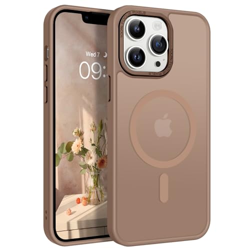 GaoBao für iPhone 13 Pro Hülle, Handyhülle iPhone 13 Pro [Kompatibel mit MagSafe] Durchscheinende Matte Magnetische Stoßfeste Anti-Fingerabdruck Schutzhülle für iPhone 13 Pro 6.1" Case, Braun von GaoBao