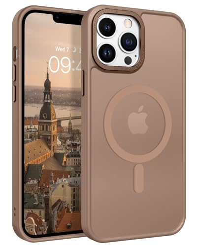 GaoBao für iPhone 13 Pro Max Hülle, Handyhülle iPhone 13 Pro Max [Kompatibel mit MagSafe] Durchscheinende Matte Magnetische Stoßfeste Anti-Fingerabdruck Hülle für iPhone 13 Pro Max Case, Braun von GaoBao