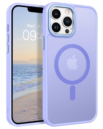 GaoBao für iPhone 13 Pro Max Hülle, Handyhülle iPhone 13 Pro Max [Kompatibel mit MagSafe] Durchscheinende Matte Magnetische Stoßfeste Anti-Fingerabdruck Hülle für iPhone 13 Pro Max Case, Lavendel von GaoBao