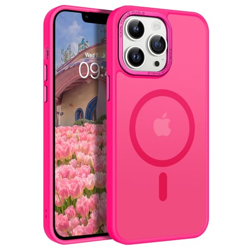 GaoBao für iPhone 13 Pro Max Hülle, Handyhülle iPhone 13 Pro Max [Kompatibel mit MagSafe] Durchscheinende Matte Magnetische Stoßfeste Anti-Fingerabdruck Hülle für iPhone 13 Pro Max Case, Rose Rot von GaoBao