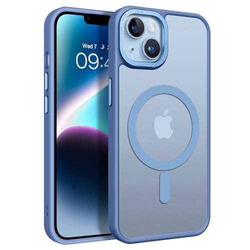 GaoBao für iPhone 14 Hülle, Handyhülle iPhone 14 [Kompatibel mit MagSafe] Durchscheinende Matte Magnetische Stoßfeste Anti-Fingerabdruck Schutzhülle, Handyhülle für iPhone 14 6.1" Case, Blau von GaoBao