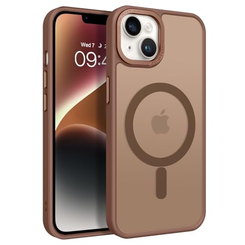 GaoBao für iPhone 14 Hülle, Handyhülle iPhone 14 [Kompatibel mit MagSafe] Durchscheinende Matte Magnetische Stoßfeste Anti-Fingerabdruck Schutzhülle, Hülle für iPhone 14 6.1" Case, Titan Wüstensand von GaoBao