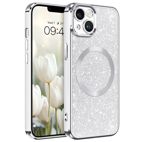GaoBao für iPhone 14 Hülle Glitzer, Handyhülle iPhone 14 Glitzer für MagSafe, Keine Vergilbung, Kratzfeste, Dünn Weiches TPU Stoßfeste Ganzkörperschutz Glitzer Hülle für iPhone 14 6.1", Silber GaoBao für iPhone 14 Hülle Glitzer, Handyhülle iPhone 14 Glitzer für MagSafe, Keine Vergilbung, Kratzfeste, Dünn Weiches TPU Stoßfeste Ganzkörperschutz Glitzer Hülle für iPhone 14 6.1", Silber von GaoBao