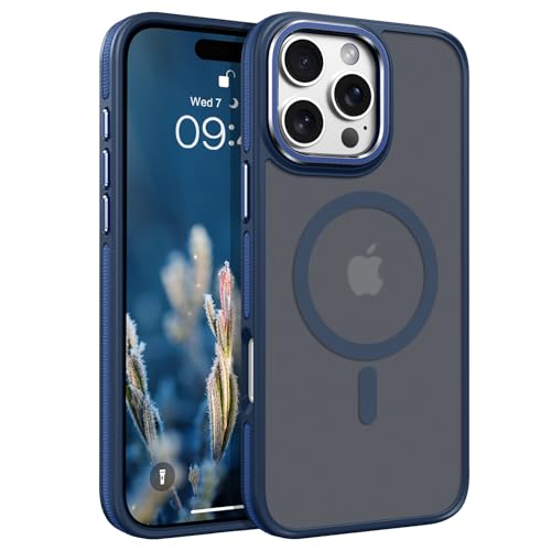 GaoBao für iPhone 16 Pro Max Hülle, Handyhülle iPhone 16 Pro Max Kompatibel mit Magsafe Kabellosem Laden, Durchscheinende Matte Magnetische Stoßfeste Schützende Hülle für iPhone 16 Pro Max, Blau GaoBao für iPhone 16 Pro Max Hülle, Handyhülle iPhone 16 Pro Max Kompatibel mit Magsafe Kabellosem Laden, Durchscheinende Matte Magnetische Stoßfeste Schützende Hülle für iPhone 16 Pro Max, Blau von GaoBao