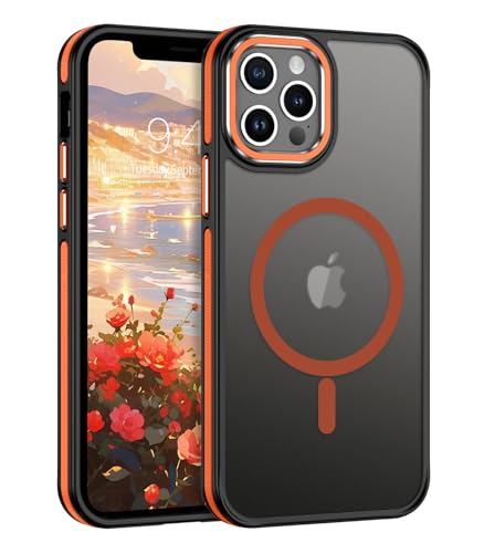 GaoBao für iPhone 12 Pro Max Hülle, Handyhülle iPhone 12 Pro Max Kompatibel mit MagSafe Kabellosem Laden, Durchscheinende Matte Magnetische Stoßfeste Schützende Hülle für iPhone 12 Pro Max, Orange GaoBao für iPhone 12 Pro Max Hülle, Handyhülle iPhone 12 Pro Max Kompatibel mit MagSafe Kabellosem Laden, Durchscheinende Matte Magnetische Stoßfeste Schützende Hülle für iPhone 12 Pro Max, Orange von GaoBao