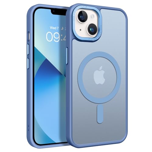 GaoBao für iPhone 13 Hülle, Handyhülle iPhone 13 [Kompatibel mit MagSafe] Durchscheinende Matte Magnetische Stoßfeste Anti-Fingerabdruck Schutzhülle, Handyhülle für iPhone 13 6.1" Case, Blau von GaoBao