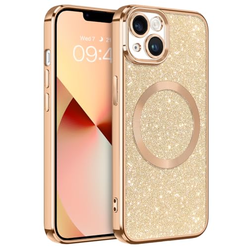 GaoBao iPhone 13 Hülle Glitzer, Handyhülle iPhone 13 Glitzer für MagSafe, Keine Vergilbung, Kratzfeste, Dünn Weiches TPU Stoßfeste Ganzkörperschutz Glitzer Hülle für iPhone 13 6.1", Gold GaoBao iPhone 13 Hülle Glitzer, Handyhülle iPhone 13 Glitzer für MagSafe, Keine Vergilbung, Kratzfeste, Dünn Weiches TPU Stoßfeste Ganzkörperschutz Glitzer Hülle für iPhone 13 6.1", Gold von GaoBao