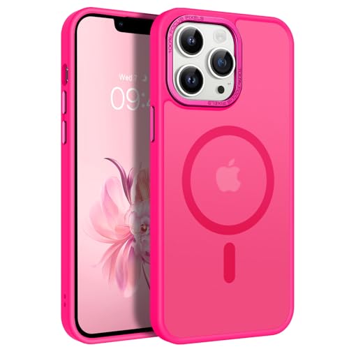 GaoBao für iPhone 13 Pro Hülle, Handyhülle iPhone 13 Pro [Kompatibel mit MagSafe] Durchscheinende Matte Magnetische Stoßfeste Anti-Fingerabdruck Schutzhülle für iPhone 13 Pro 6.1" Case, Rose Rot von GaoBao