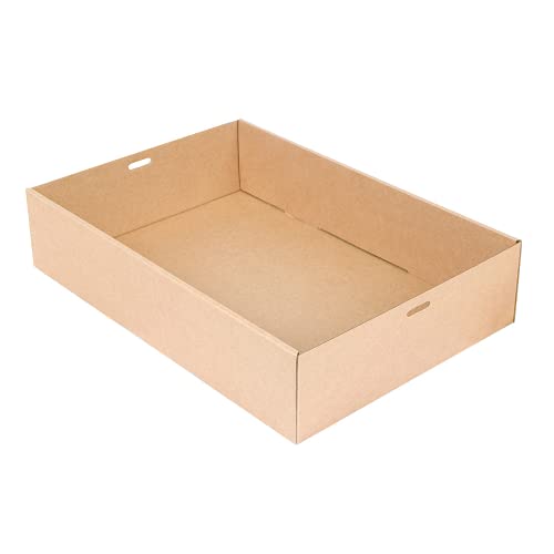 100 Stück - Catering Boxen M 375 G/M2 35,9 x 25,2 x 8 cm Natural Kraft von García de Pou