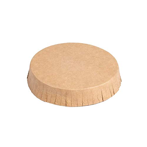 100 Stück – Deckel für Gläser Zuhause 225 g/m² Ø 6,9 x 1,5 cm Natural Kraft von García de Pou