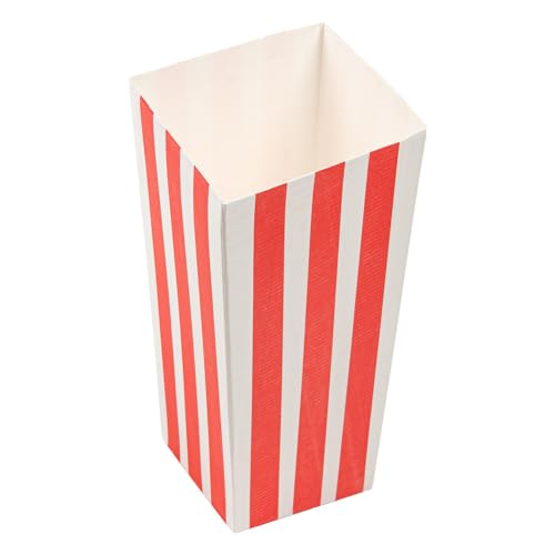 100 Stück - Popcorn 'Thepack Stripes' Behälter 1 l 6,5 x 8,7 x 17,4 cm weiß Wellpappe Nano-Micro von Garcia de Pou