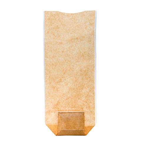 100 Stück - Sachets mit Basis und Fenster PP 10 x 22 cm Natural Kraft 100 Stück - Sachets mit Basis und Fenster PP 10 x 22 cm Natural Kraft von García de Pou