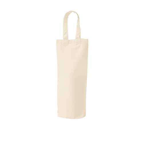 25 Stück - Wiederverwendbare Beutel, 1 Flasche, 140 g/m², 14 x 32 cm, Beige Baumwolle von Garcia de Pou
