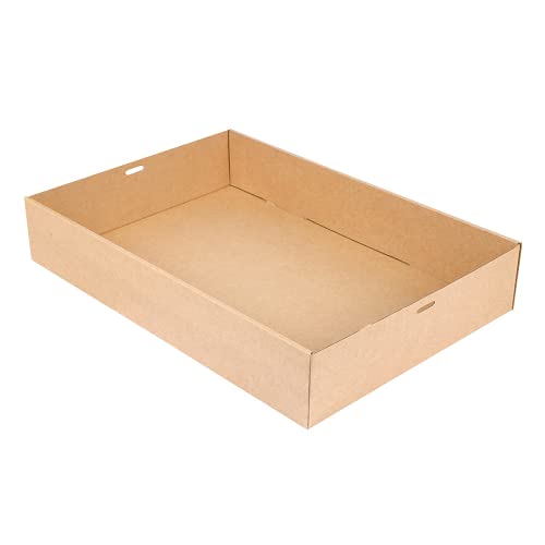 50 Stück - Catering Boxen XL 375 g/m2 45 x 31 x 8 cm Natural Kraft von García de Pou