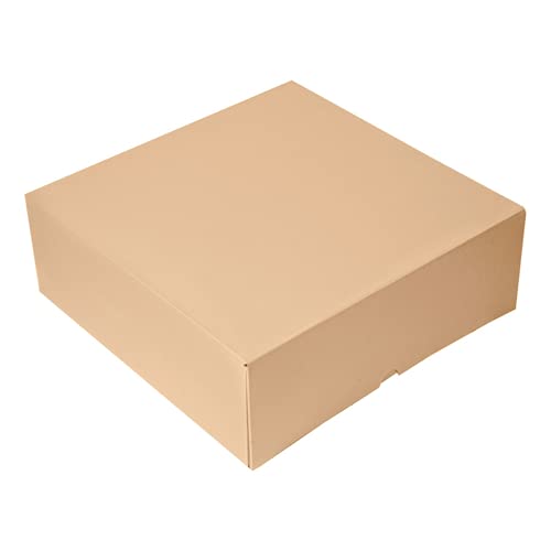 50 Stück - Konditorschachteln ohne Fenster 'Thepack' 240 g/m2 28 x 28 x 10 cm Naturkarton Nano-Micro von García de Pou