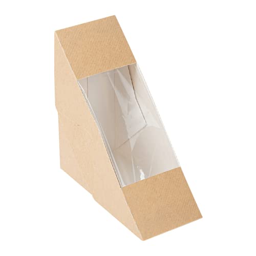 50 Stück Sandwich-Boxen mit Fenster, einfach "Thepack" 220 g/m2 + Opp 12,4 x 12,4 x 5,5 cm, natürliche Wellpappe Nano-Micro 50 Stück Sandwich-Boxen mit Fenster, einfach "Thepack" 220 g/m2 + Opp 12,4 x 12,4 x 5,5 cm, natürliche Wellpappe Nano-Micro von García de Pou