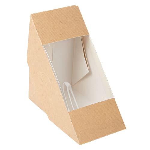 50 Stück - Sandwichboxen mit Fenster, Doppel-Thepack, 220 g/m2 + Opp 12,4 x 12,4 x 7,5 cm, natürliche Wellpappe Nano-Micro 50 Stück - Sandwichboxen mit Fenster, Doppel-Thepack, 220 g/m2 + Opp 12,4 x 12,4 x 7,5 cm, natürliche Wellpappe Nano-Micro von García de Pou