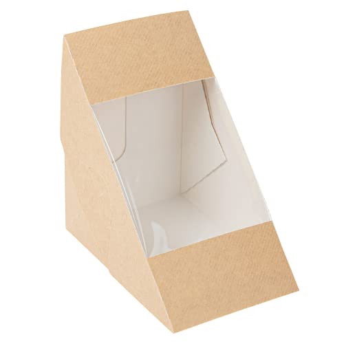 50 Stück - Sandwichboxen mit Fenster - Triple 'Thepack' 220 g/m2 + Opp 12,4 x 12,4 x 8,3 cm, natürliche Wellpappe Nano-Micro 50 Stück - Sandwichboxen mit Fenster - Triple 'Thepack' 220 g/m2 + Opp 12,4 x 12,4 x 8,3 cm, natürliche Wellpappe Nano-Micro von García de Pou