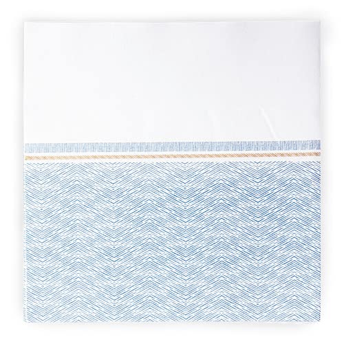 50 Stück - Servietten 'Like Linen - Azur' 70 g/m2 40 x 40 cm Weiß/Blau Spitze 50 Stück - Servietten 'Like Linen - Azur' 70 g/m2 40 x 40 cm Weiß/Blau Spitze von García de Pou