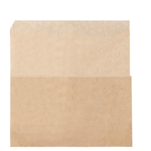 500 Stück – fettfreies Papier, offen, 2 Seiten, 32 g/m², 26 x 25/15 cm, natürliches Perg, fettfrei von Garcia de Pou