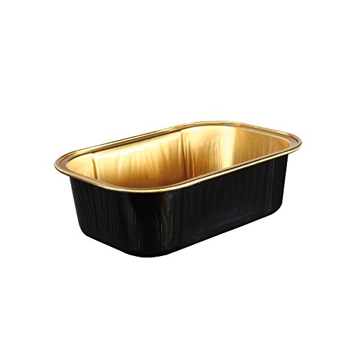 Behälter Konditorei - 168 Ml Ø Sup. 10,8X7,2 Cm Schwarz/Gold Aluminium - 100 Un. von García de Pou