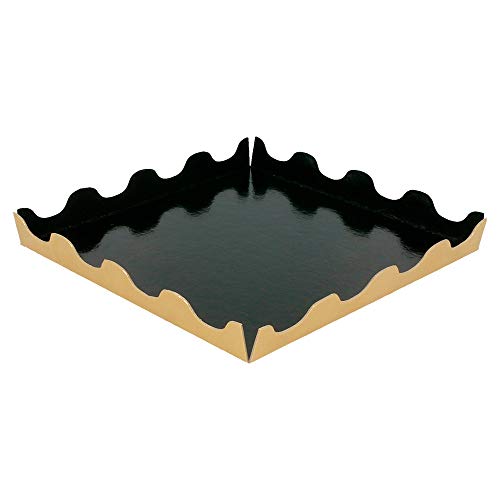 Doppelseitiger Konditoreikarton Ø 19+2 Cm Gold/Schwarz Karton - 50 Un. von García de Pou