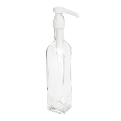 Flasche + Pumper für Gewürze, 500 ml, 6 x 29,7 cm, transparentes Glas von Garcia de Pou