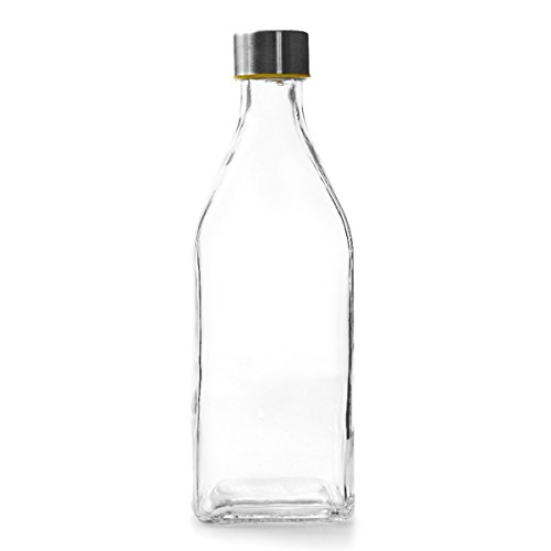 Flasche + Stahldeckel 1 L Ø 8,8X25,8 Cm Transparent Glas - 12 Un. von Garcia de Pou