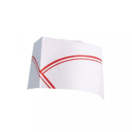 Garcia de Pou 100 Einheit Pillendose, Chef 's Hat Rot Streifen in Box, 28 cm Durchmesser, Papier, weiß, 28 x 30 x 30 cm von Garcia de Pou