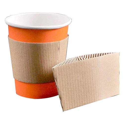 García de Pou - 100 Stück - Isolierhüllen für Gläser, 240 ml, 170 + 90 g/m², 11,2/9,5 x 5 cm, Naturkarton von García de Pou