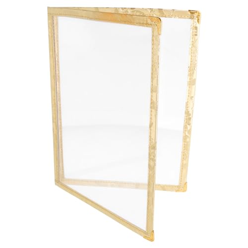 Garcia de Pou American 2 Seiten Menu DIN A, 15 x 21,5 cm, Polyvinylchlorid, Gold, 15 x 30 x 21,5 cm von García de Pou