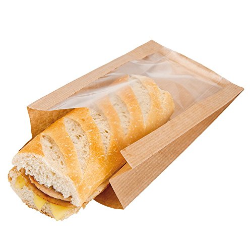 Pack Delicatessen - Beutel Mit Sichtfenster 50 G/M2 + 15 Pp 16(11+5) X21 Cm Natur Kraft - 3000 Un. von García de Pou