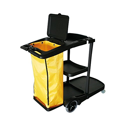 Pou 222.10 Wagen reinigen García mit Tasche Vinyl 100 Liter, 110 x 52 x 98 cm, 1 Stück, schwarz von García de Pou
