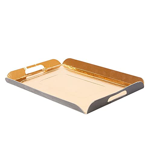 Tabletts Mit Henkeln 19X28 Cm Gold/Schwarz Karton - 100 Un. Tabletts Mit Henkeln 19X28 Cm Gold/Schwarz Karton - 100 Un. von García de Pou