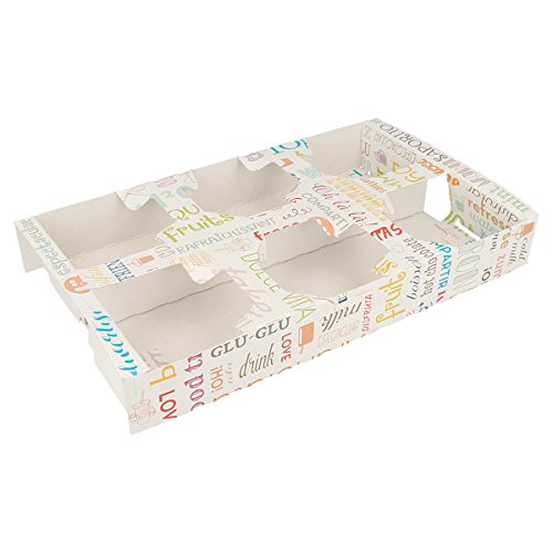 Transport Tablett 6 Becher "Parole" 450 G/M2 27,5X16X4 Cm Weiss Feinkarton - 50 Un. Transport Tablett 6 Becher "Parole" 450 G/M2 27,5X16X4 Cm Weiss Feinkarton - 50 Un. von García de Pou